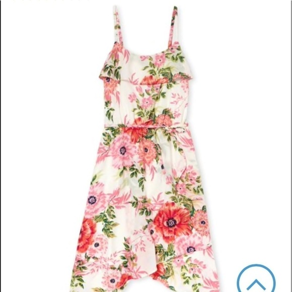 The Children’s Place Floral Sharkbite Hem Dress - Picture 1 of 4